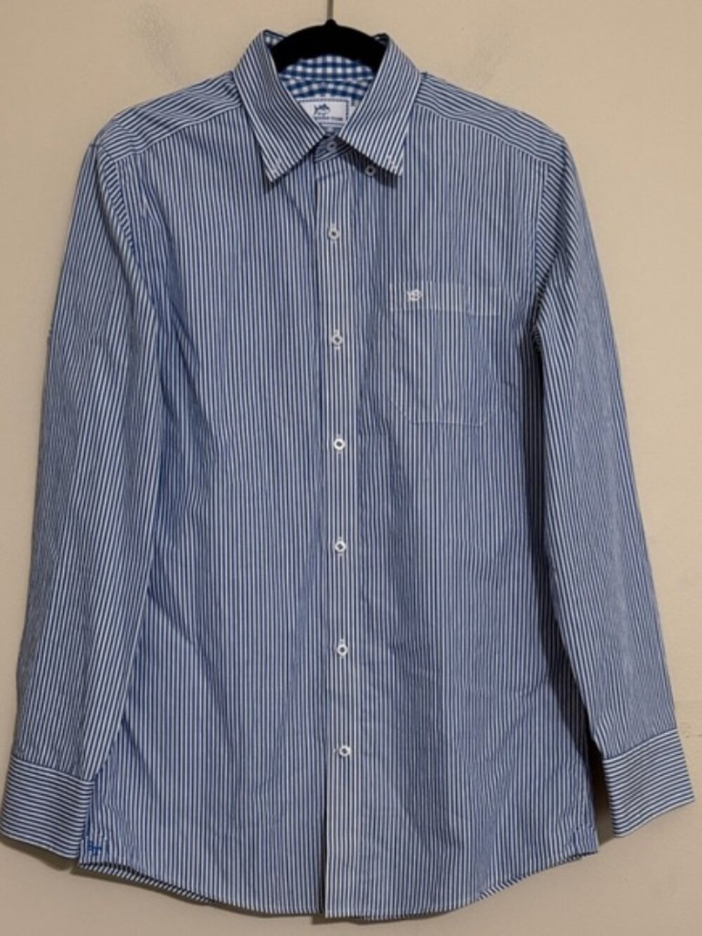 Southern Tide Navy White Striped Button Down Shirt mens trim fit S casual office